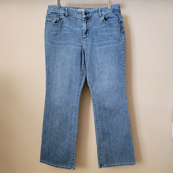 Chico's Platinum Denim Mid Rise Bootcut Denim Jeans Size 2 (12) - Picture 2 of 11